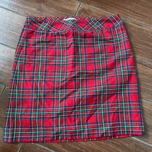 Red Plaid Women's Skirt